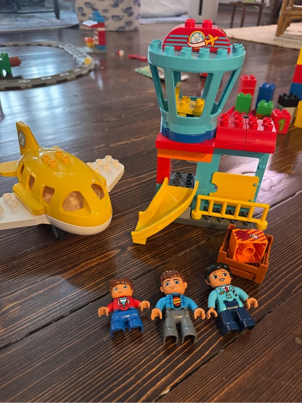 Duplo Sets - airport, firetruck, dump truck, Flo’s dinner, vintage, etc